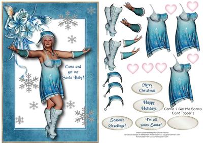 Come & Get Me Santa Card Topper 2