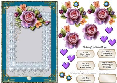 Blackberry Brambles Card Topper 1