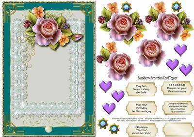 Blackberry Brambles Card Topper 2