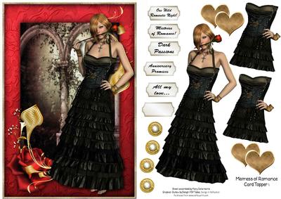 Mistress of Romance Card Topper 1