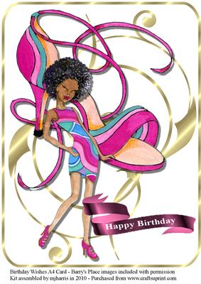 Birthday Wishes A4 Card