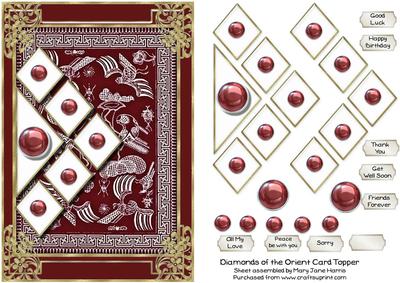Diamonds of the Orient Card Topper