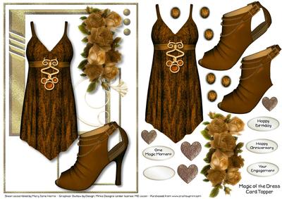 Magic of the Dress Card Topper 3