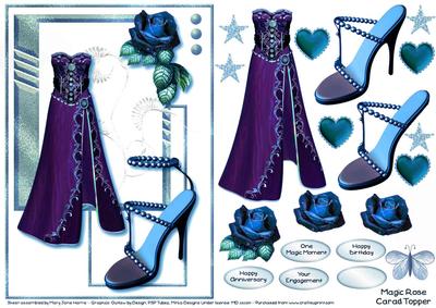 Magic Rose Card Topper 3
