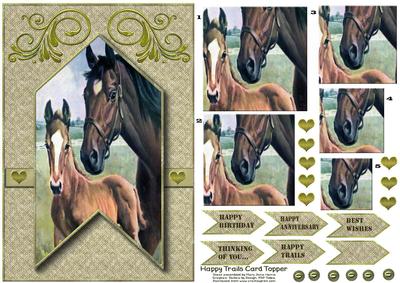 Happy Trails Card Topper 2