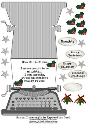 Santa, I Can Explain Typewriter Card