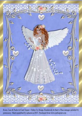 Roses, Lace & Pearls Angel A4