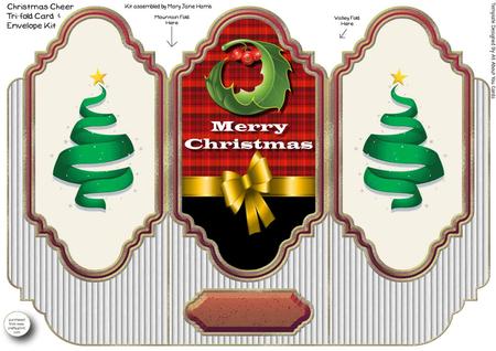 Christmas Cheer Tri-fold Card & Envelope Kit