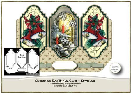 Christmas Eve Tri-fold Card & Envelope Kit