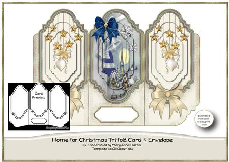 Home for Christmas Tri-fold Card & Envelope Kit