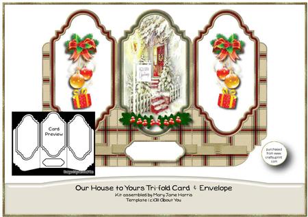 Our House to Yours Tri-fold Card & Envelope Kit