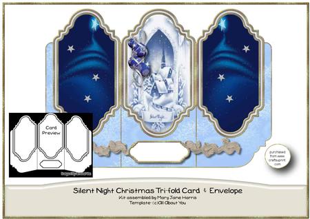 Silent Night Christmas Tri-fold Card & Envelope Kit
