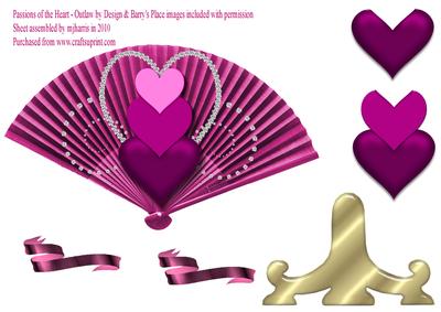 Passions of the Heart Fan & Stand