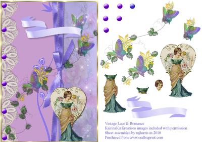Vintage Lace & Romance Card Topper