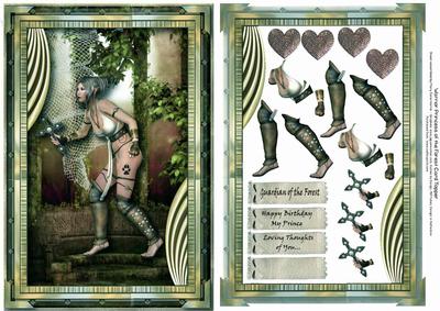 Warrior Princess of the Forest Card Topper 2