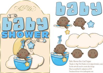 Baby Shower Boy Card Topper