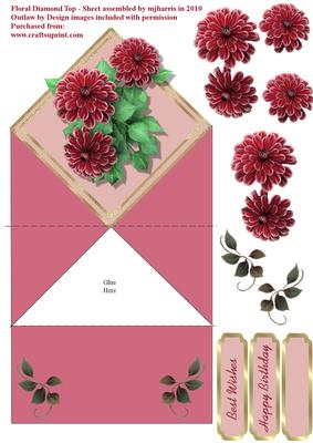 Floral Diamond Top Card