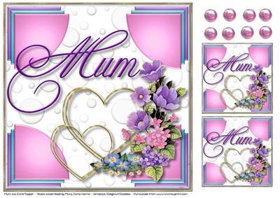 Mum 8x8 Card Topper 1