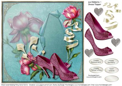 8x8 Ribbons & Shoes Topper