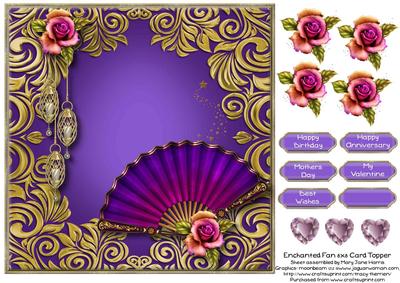 8x8 Enchanted Fan Card Topper 1