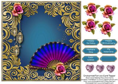 8x8 Enchanted Fan Card Topper 2