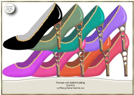 Pumps with Gold Braiding - Cu4cu