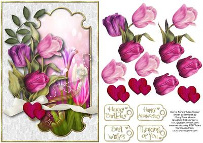 Come Spring Tulips Topper