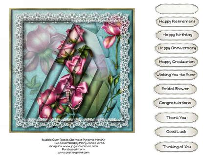 Bubble Gum Roses Abstract Pyramid Mini Kit