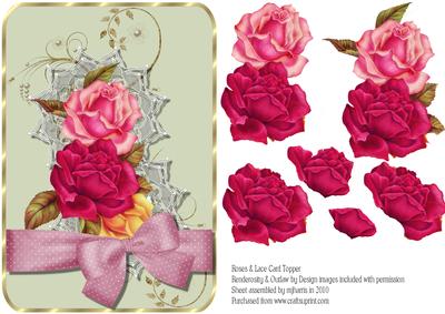 Roses & Lace Card Topper