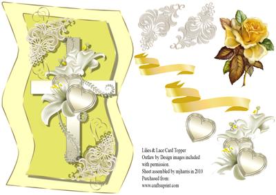 Lilies & Lace Card Topper
