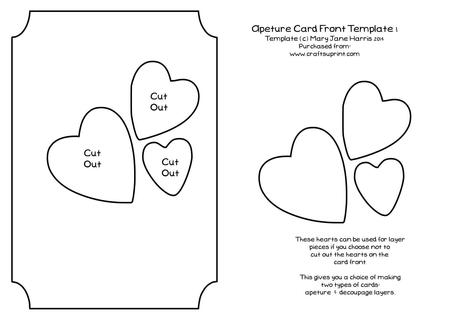 Heart Apeture Card Front Template