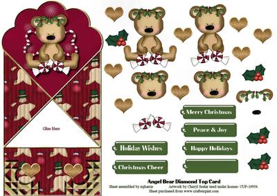 Angel Bear Diamond Top Card