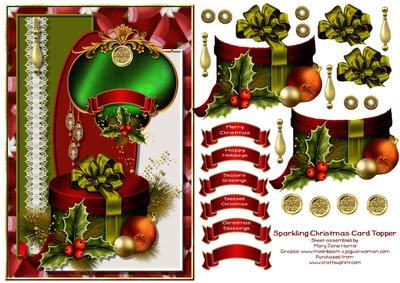 Sparkling Christmas Card Topper