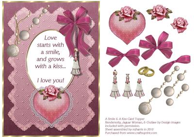 A Smile & a Kiss Card Topper