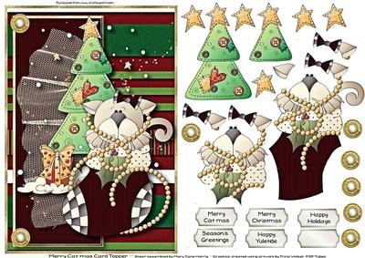 Merry Cat-mas Card Topper