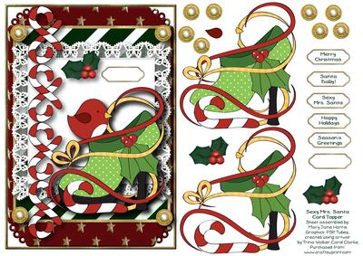 Sexy Mrs. Santa Card Topper