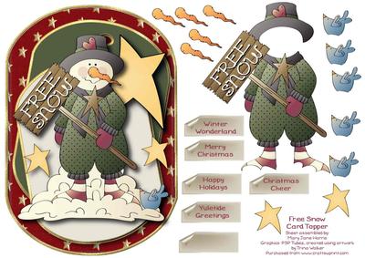 Free Snow Card Topper