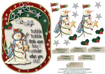 Little Star Christmas Card Topper