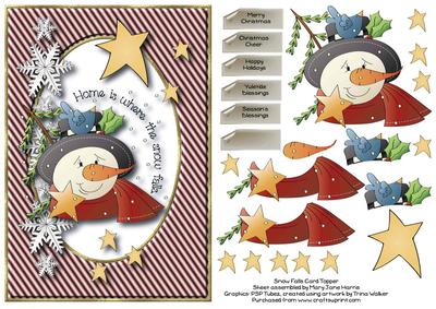 Snow Falls Card Topper