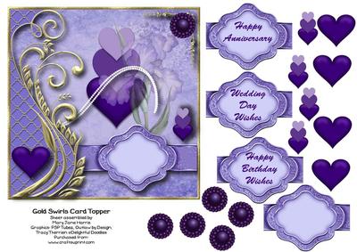 Gold Swirls Card Topper