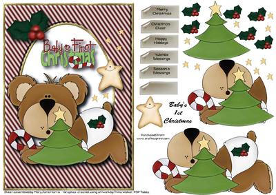 Baby's 1st Christmas Card Topper