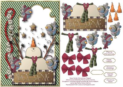 Blue Birds Christmas Topper