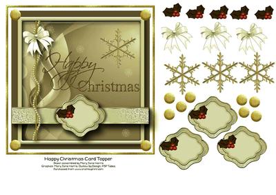 Happy Christmas Card Topper 3