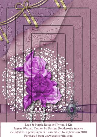 Lace & Purple Roses A4 Pyramid Kit