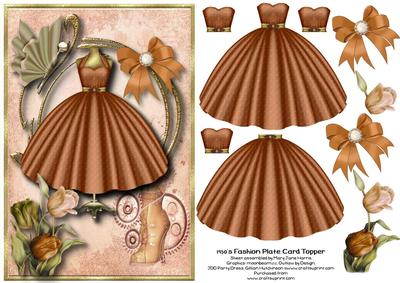1950's Fashion Plate Card Topper 2