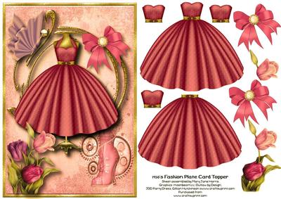 1950's Fashion Plate Card Topper 3