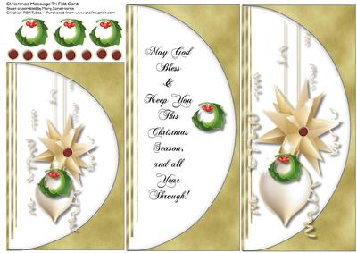 Christmas Message Tri-fold Card