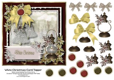 White Christmas Card Topper 2