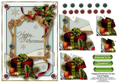Happy Christmas to You Card Topper 1