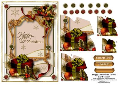 A Happy Christmas Card Topper
